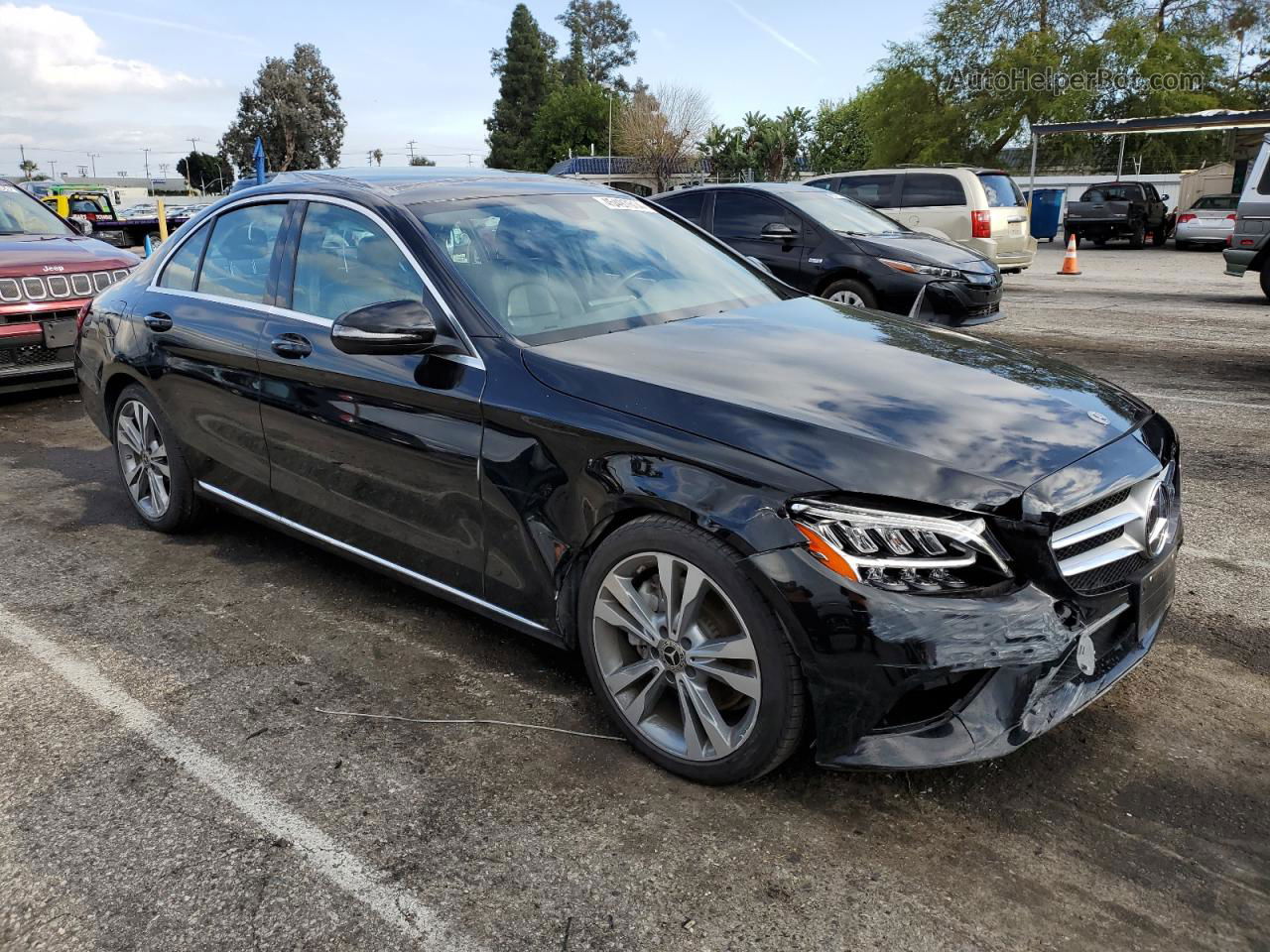 2019 Mercedes-benz C 300 Черный vin: 55SWF8DB4KU306236