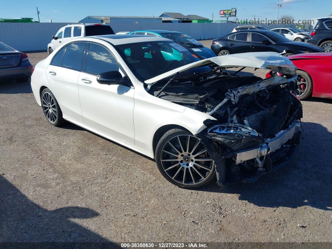 2019 Mercedes-benz C 300   White vin: 55SWF8DB4KU320654