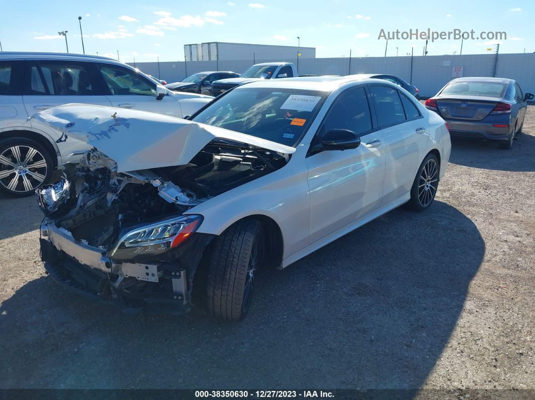 2019 Mercedes-benz C 300   White vin: 55SWF8DB4KU320654