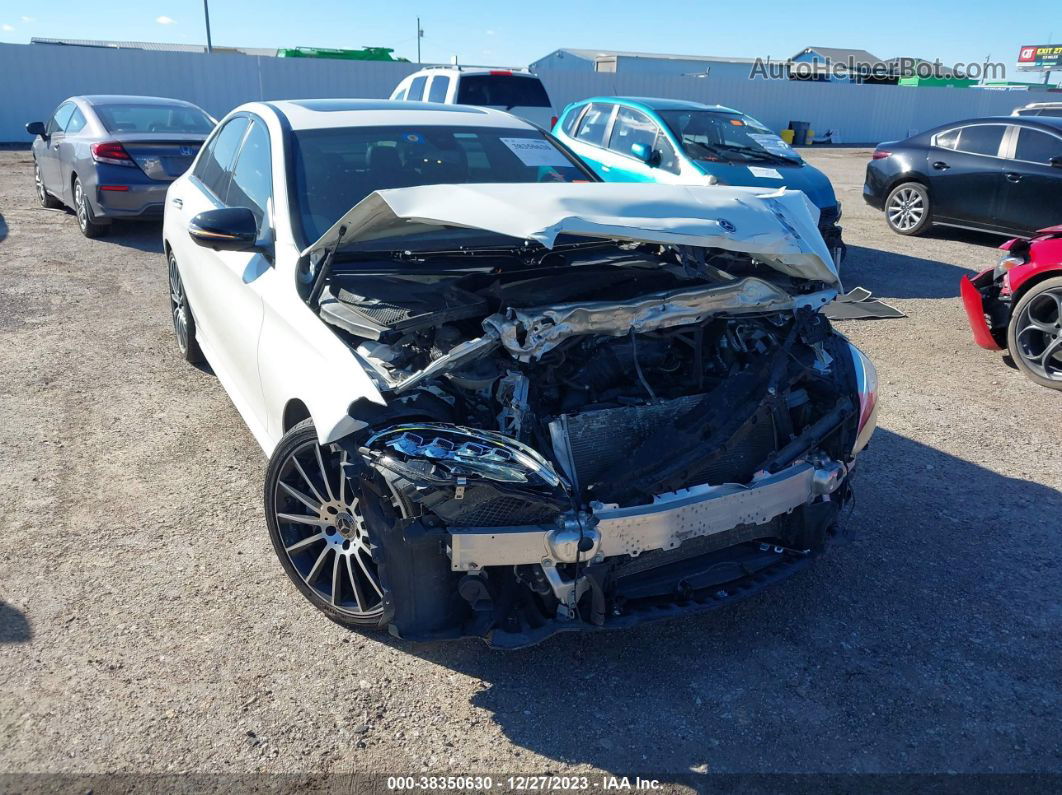 2019 Mercedes-benz C 300   White vin: 55SWF8DB4KU320654