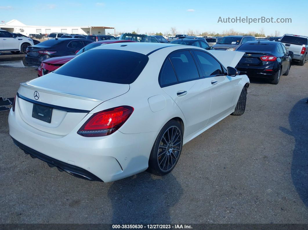 2019 Mercedes-benz C 300   White vin: 55SWF8DB4KU320654