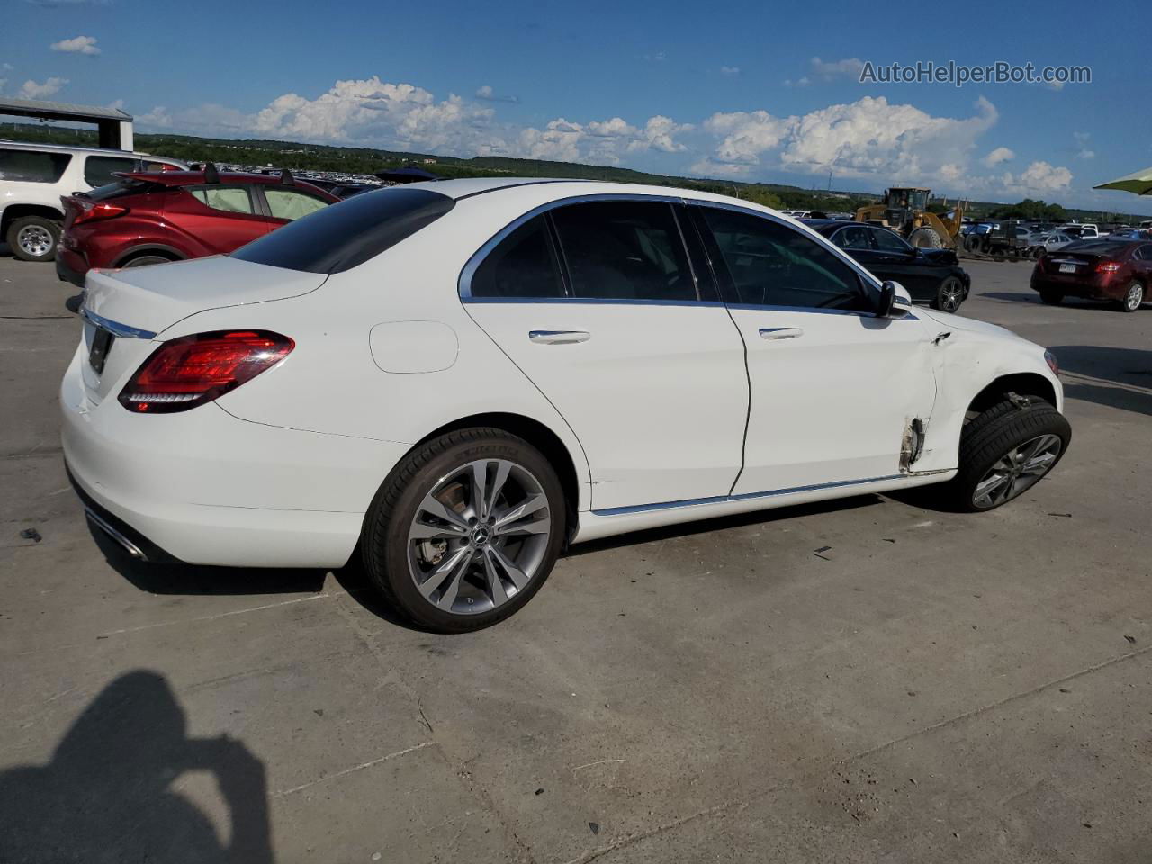 2019 Mercedes-benz C 300 Белый vin: 55SWF8DB5KU287826