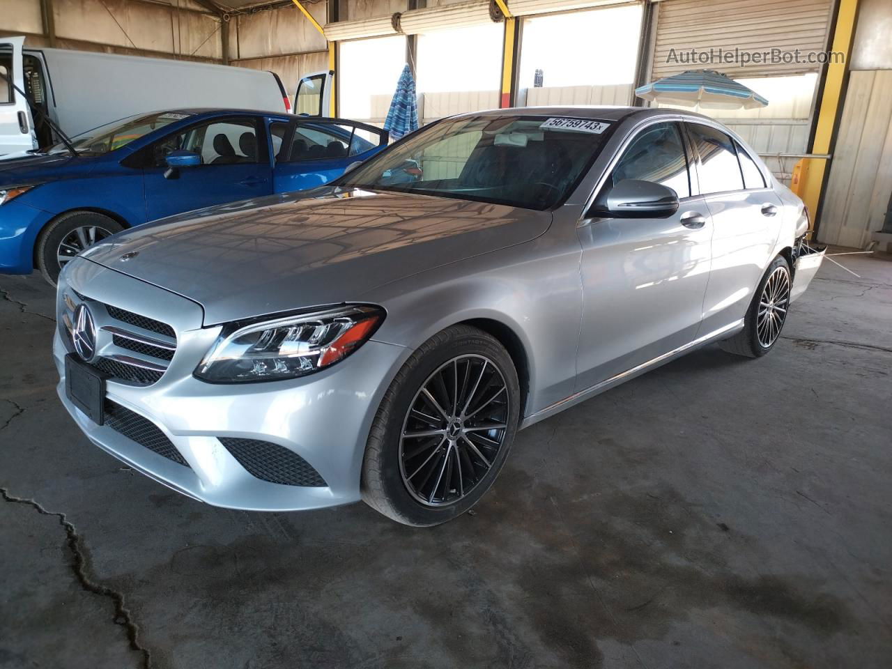 2019 Mercedes-benz C 300 Silver vin: 55SWF8DB5KU289494