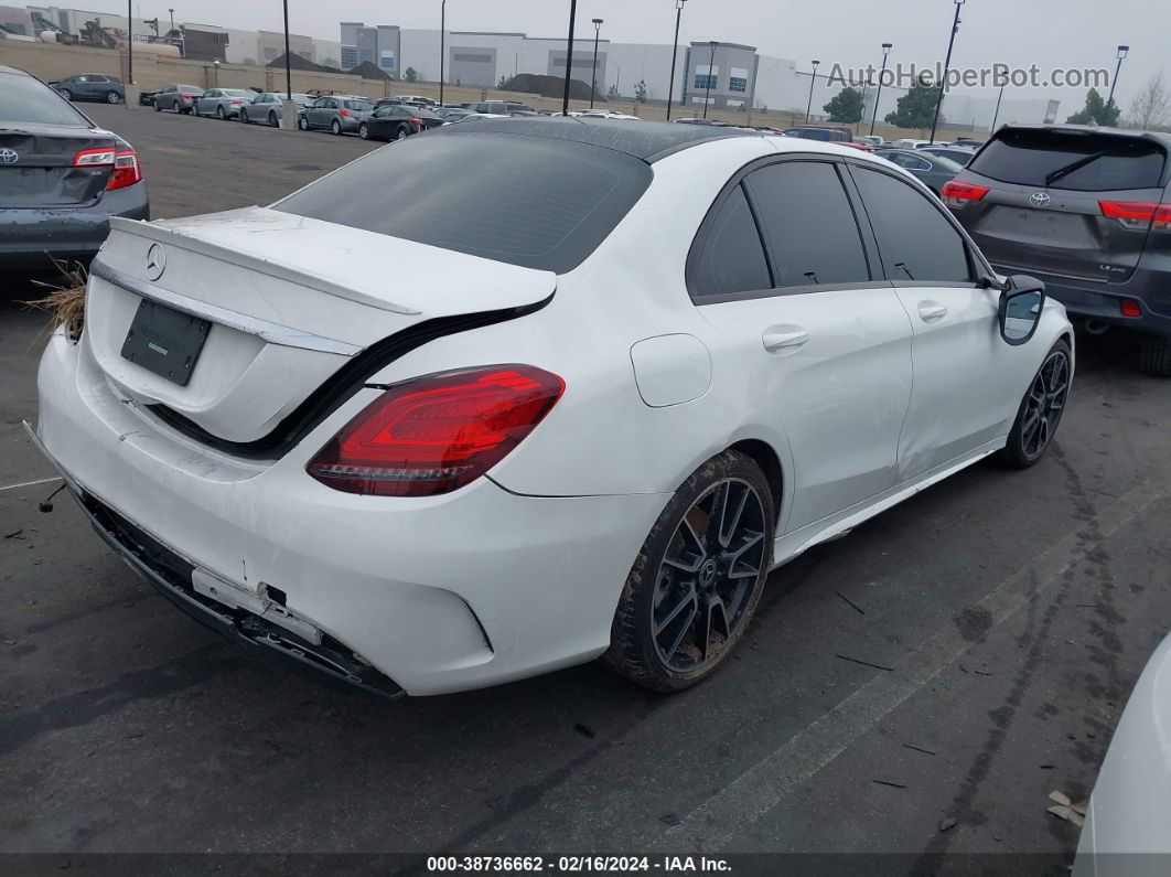 2019 Mercedes-benz C 300   White vin: 55SWF8DB5KU295800