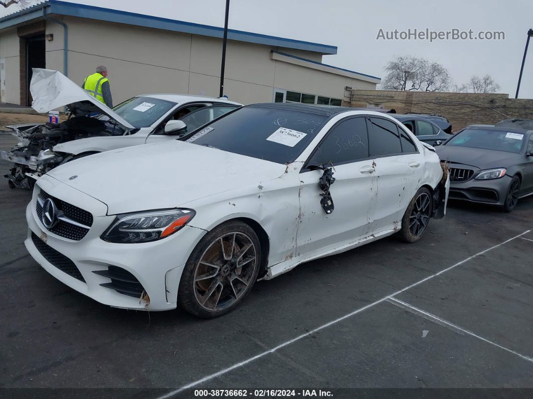 2019 Mercedes-benz C 300   White vin: 55SWF8DB5KU295800