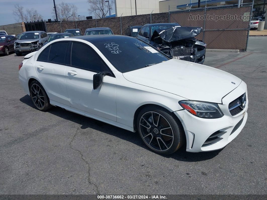 2019 Mercedes-benz C 300   White vin: 55SWF8DB5KU295800