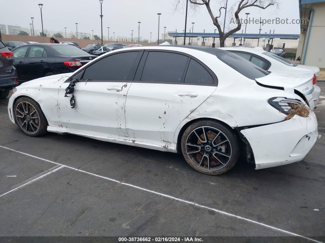 2019 Mercedes-benz C 300   White vin: 55SWF8DB5KU295800