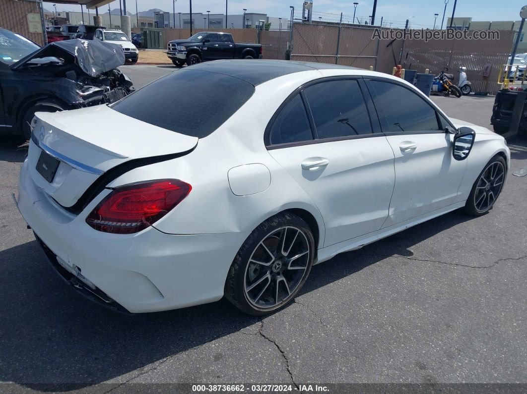 2019 Mercedes-benz C 300   White vin: 55SWF8DB5KU295800