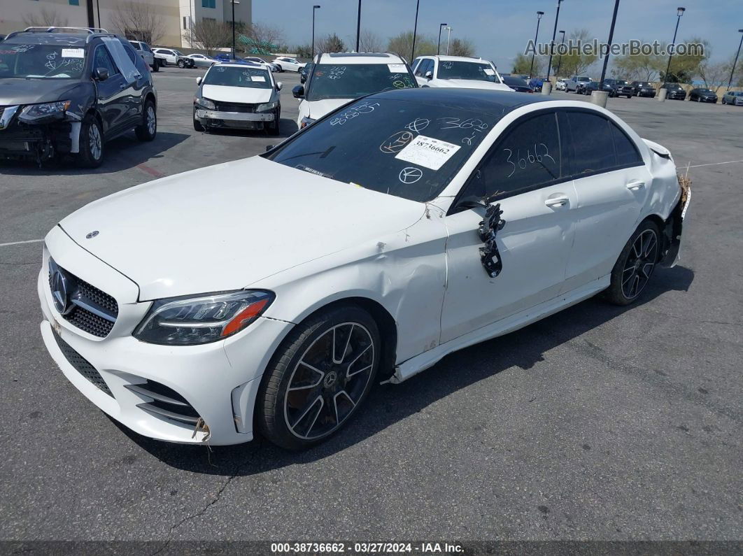 2019 Mercedes-benz C 300   White vin: 55SWF8DB5KU295800