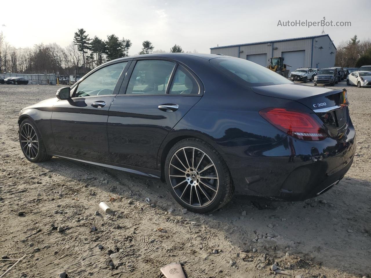 2019 Mercedes-benz C 300 Синий vin: 55SWF8DB5KU297837