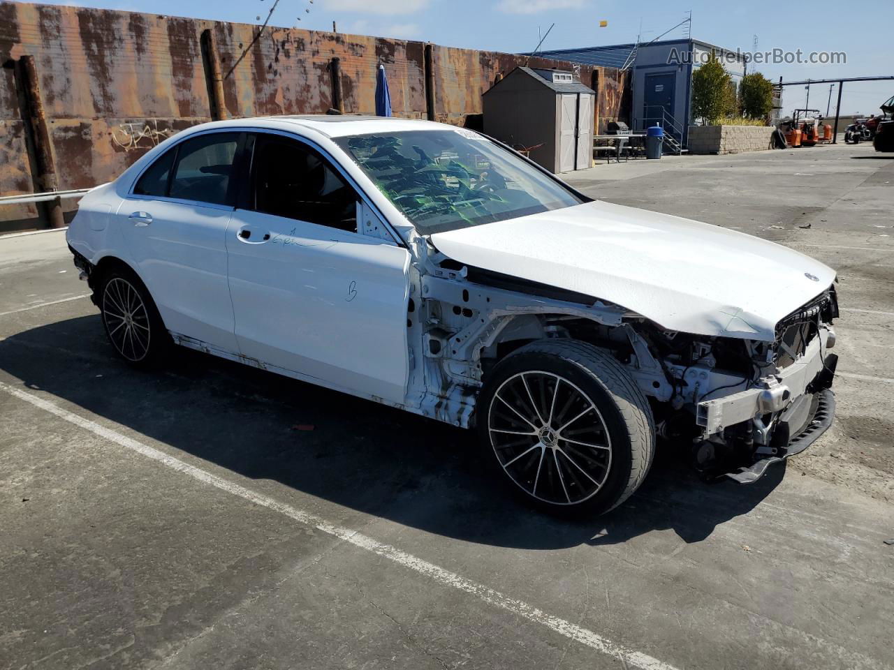 2019 Mercedes-benz C 300 White vin: 55SWF8DB6KU286703