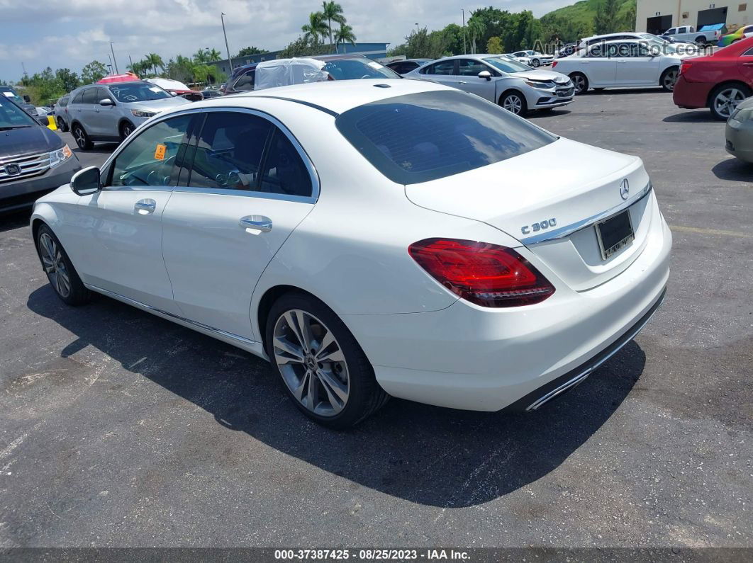 2019 Mercedes-benz C-class C 300 White vin: 55SWF8DB6KU295076