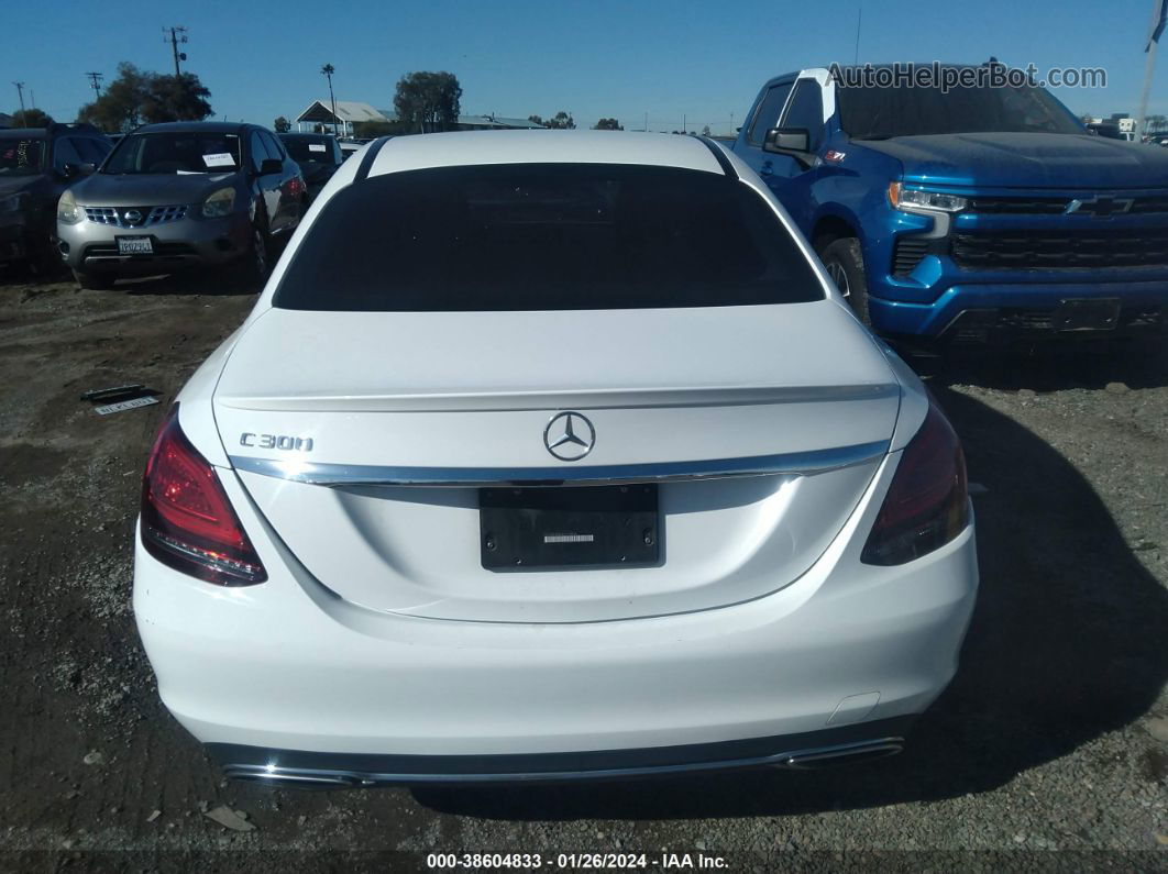 2019 Mercedes-benz C 300   White vin: 55SWF8DB6KU318906