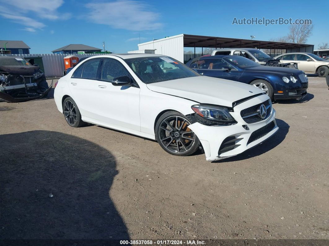 2019 Mercedes-benz C 300   White vin: 55SWF8DB7KU292087