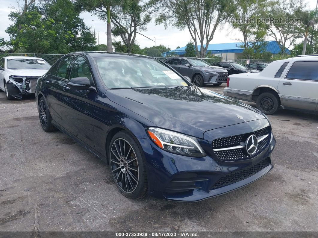 2019 Mercedes-benz C-class C 300 Dark Blue vin: 55SWF8DB7KU295118