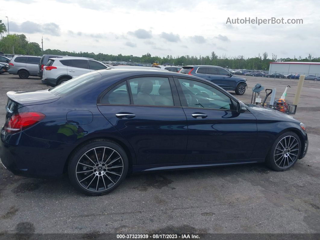 2019 Mercedes-benz C-class C 300 Dark Blue vin: 55SWF8DB7KU295118