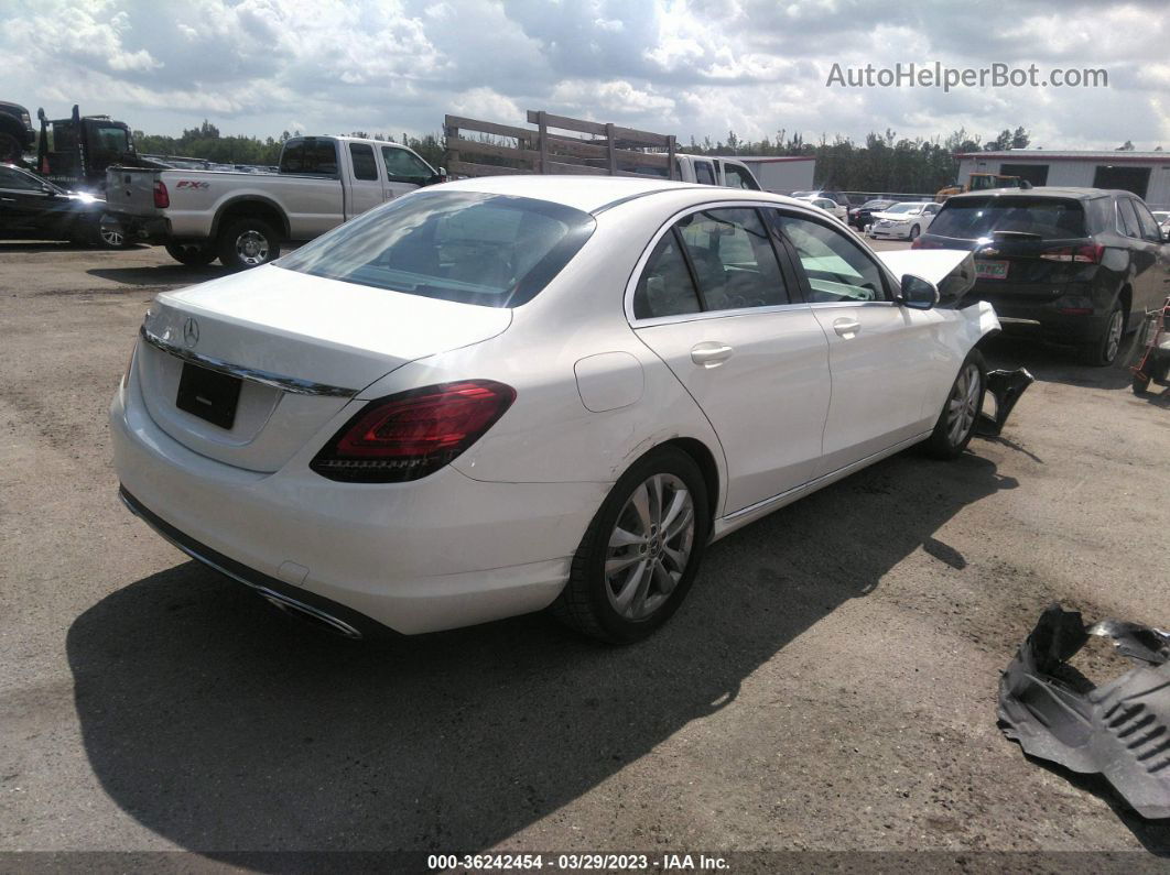 2019 Mercedes-benz C 300 White vin: 55SWF8DB7KU295233