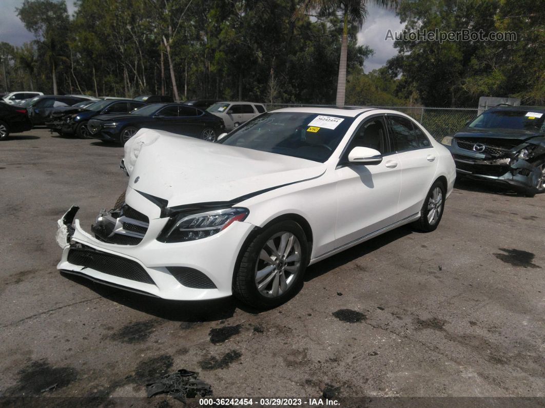 2019 Mercedes-benz C 300 White vin: 55SWF8DB7KU295233