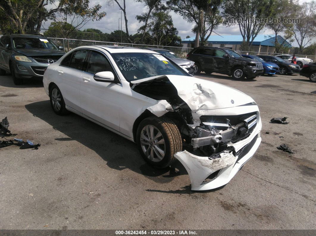 2019 Mercedes-benz C 300 White vin: 55SWF8DB7KU295233