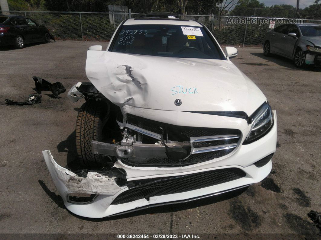 2019 Mercedes-benz C 300 White vin: 55SWF8DB7KU295233