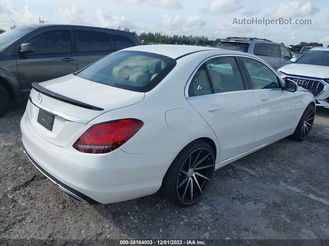 2019 Mercedes-benz C 300 White vin: 55SWF8DB7KU295426