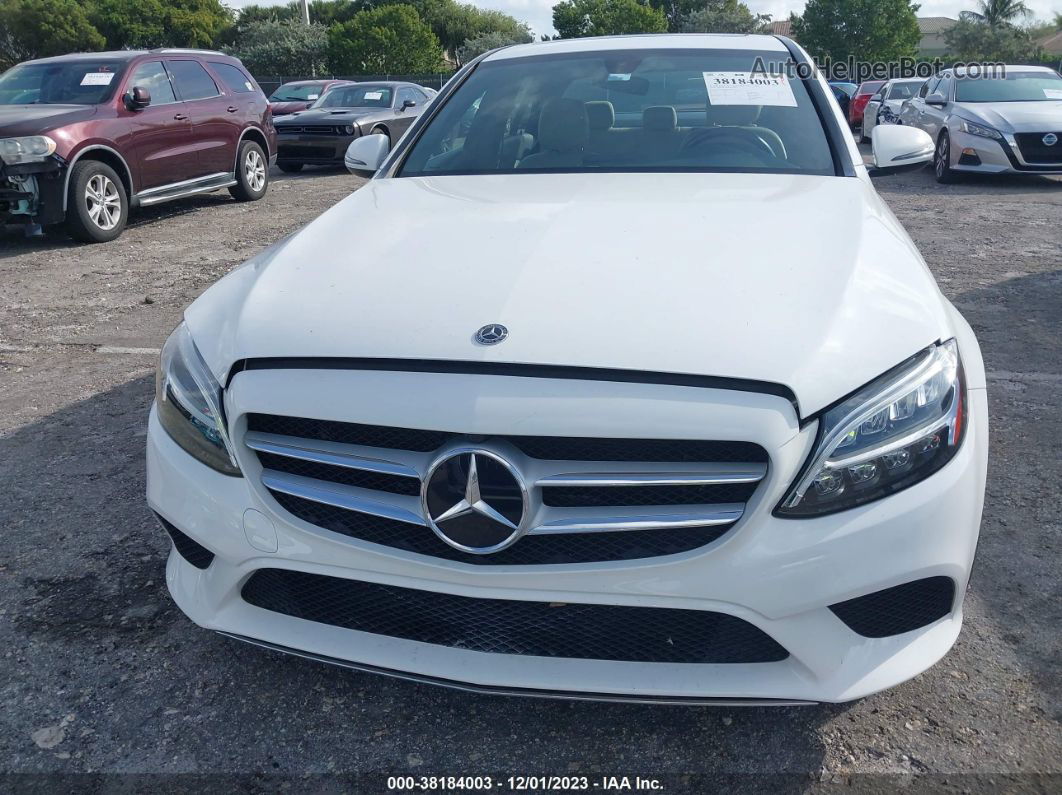 2019 Mercedes-benz C 300 White vin: 55SWF8DB7KU295426