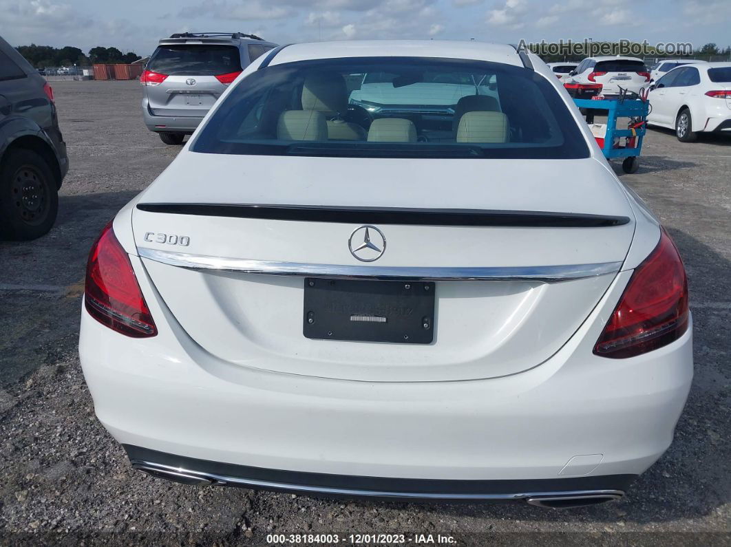 2019 Mercedes-benz C 300 White vin: 55SWF8DB7KU295426