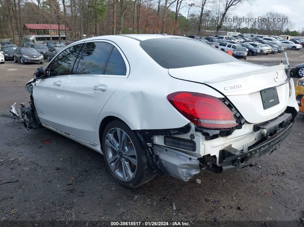 2019 Mercedes-benz C 300   White vin: 55SWF8DB7KU300916