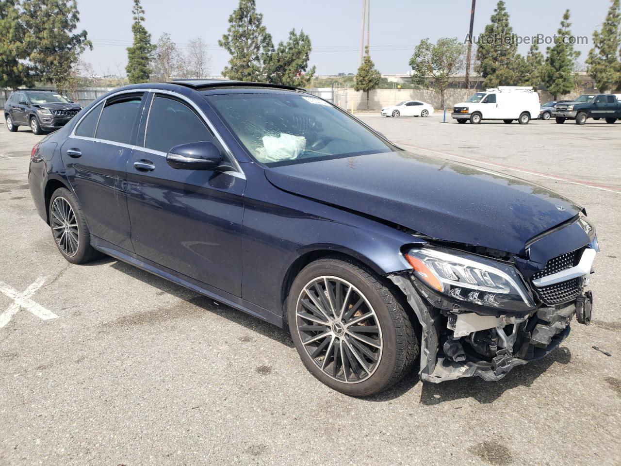 2019 Mercedes-benz C 300 Blue vin: 55SWF8DB7KU308319