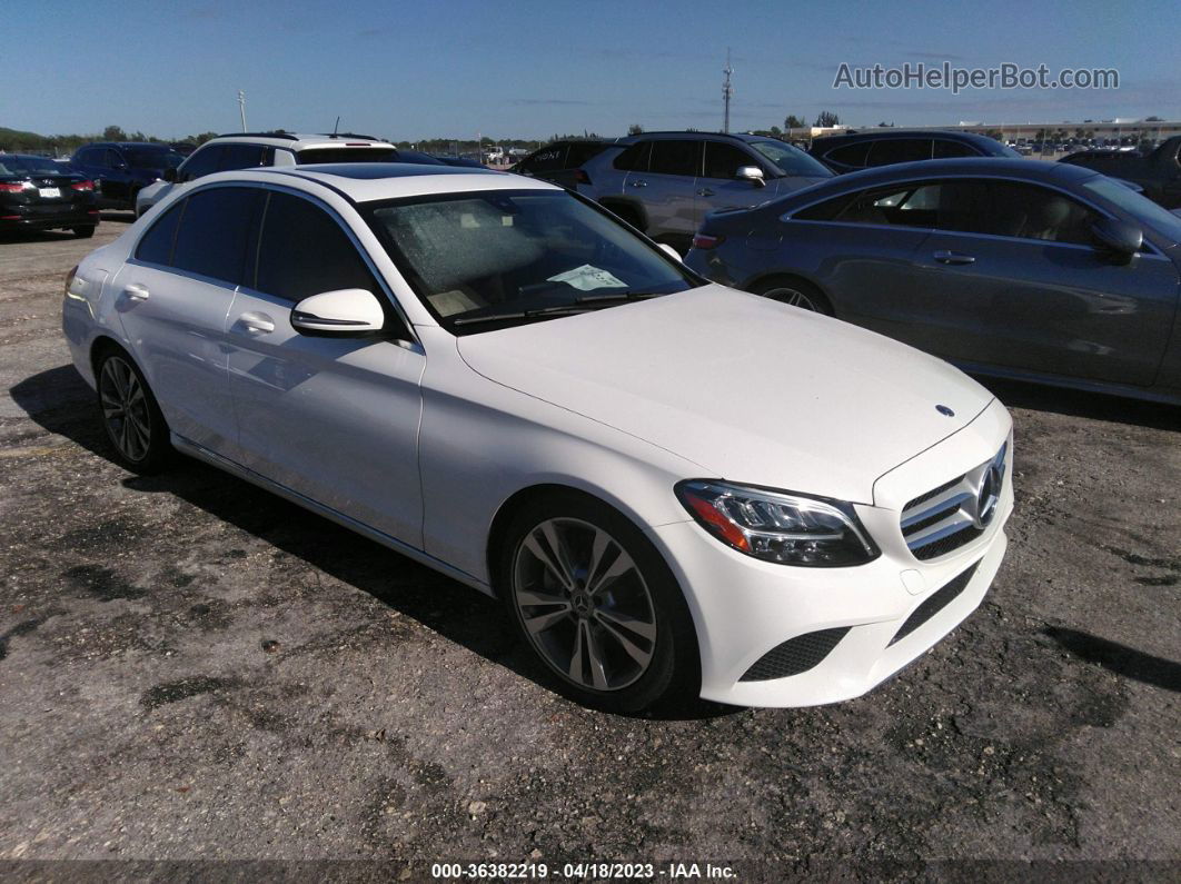 2019 Mercedes-benz C-class C 300 White vin: 55SWF8DB7KU317232