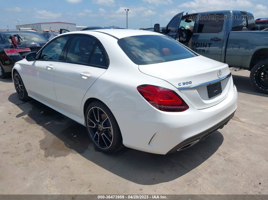 2019 Mercedes-benz C 300 White vin: 55SWF8DB8KU284354