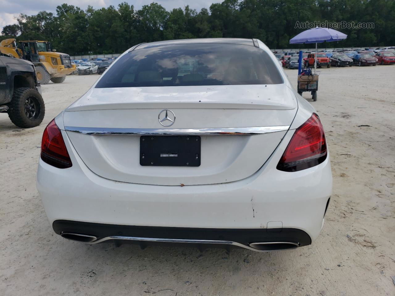 2019 Mercedes-benz C 300 White vin: 55SWF8DB8KU288954