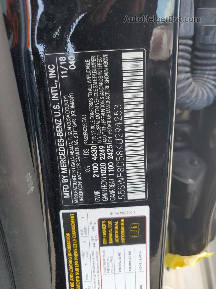 2019 Mercedes-benz C 300 Black vin: 55SWF8DB8KU294253