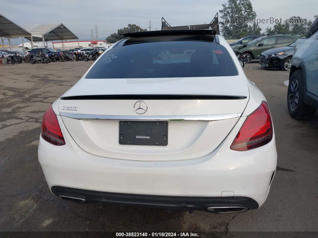 2019 Mercedes-benz C 300   White vin: 55SWF8DB8KU295581