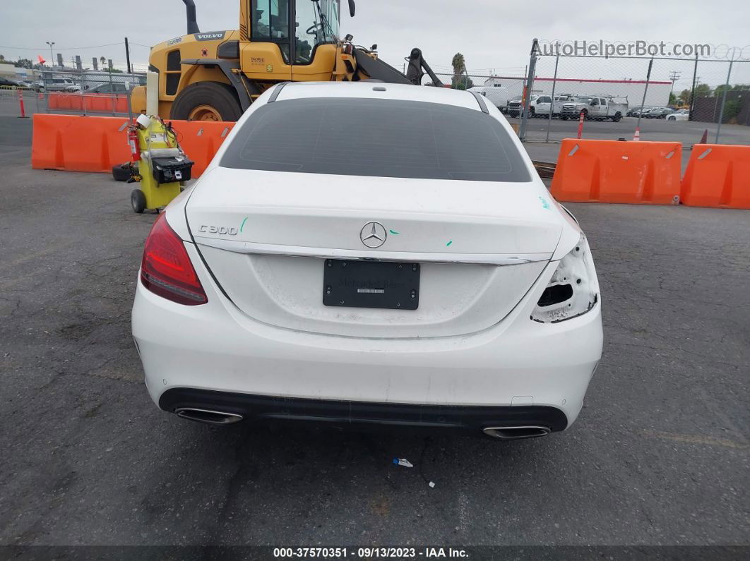 2019 Mercedes-benz C-class C 300 White vin: 55SWF8DB8KU316221