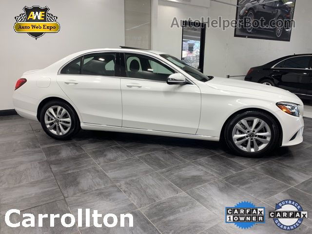 2019 Mercedes-benz C-class C 300 White vin: 55SWF8DB9KU287795