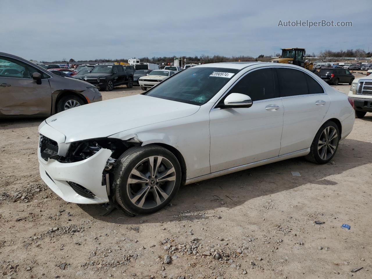 2019 Mercedes-benz C 300 Белый vin: 55SWF8DB9KU289174