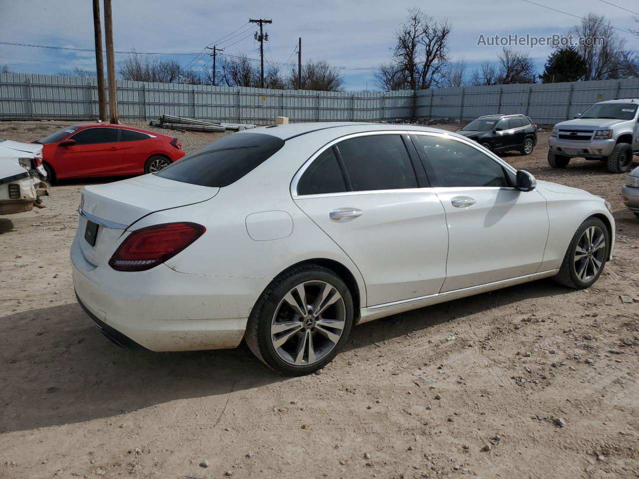 2019 Mercedes-benz C 300 Белый vin: 55SWF8DB9KU289174