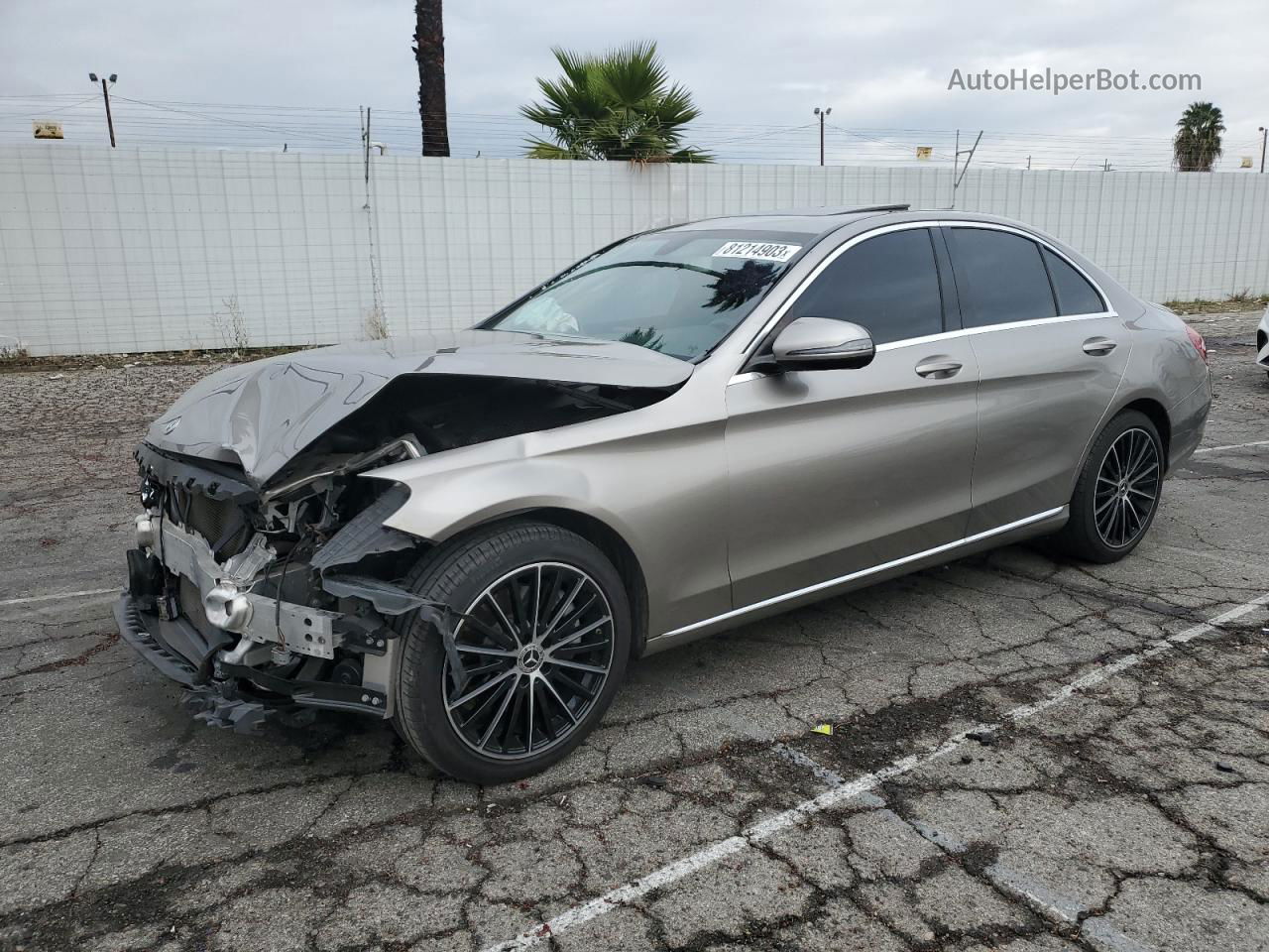 2019 Mercedes-benz C 300 Серый vin: 55SWF8DB9KU302294