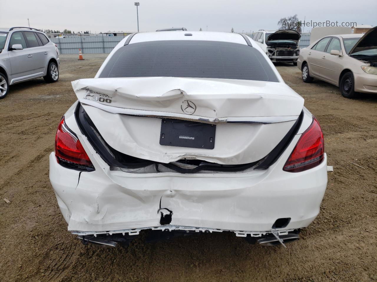 2019 Mercedes-benz C 300 White vin: 55SWF8DB9KU308225