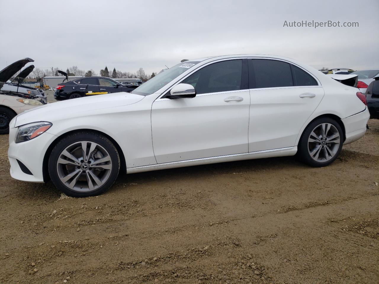 2019 Mercedes-benz C 300 White vin: 55SWF8DB9KU308225