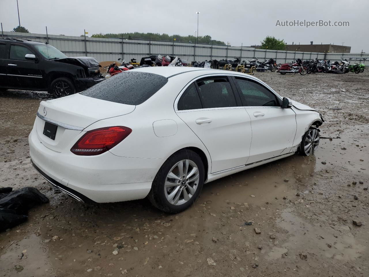 2019 Mercedes-benz C 300 White vin: 55SWF8DBXKU315698