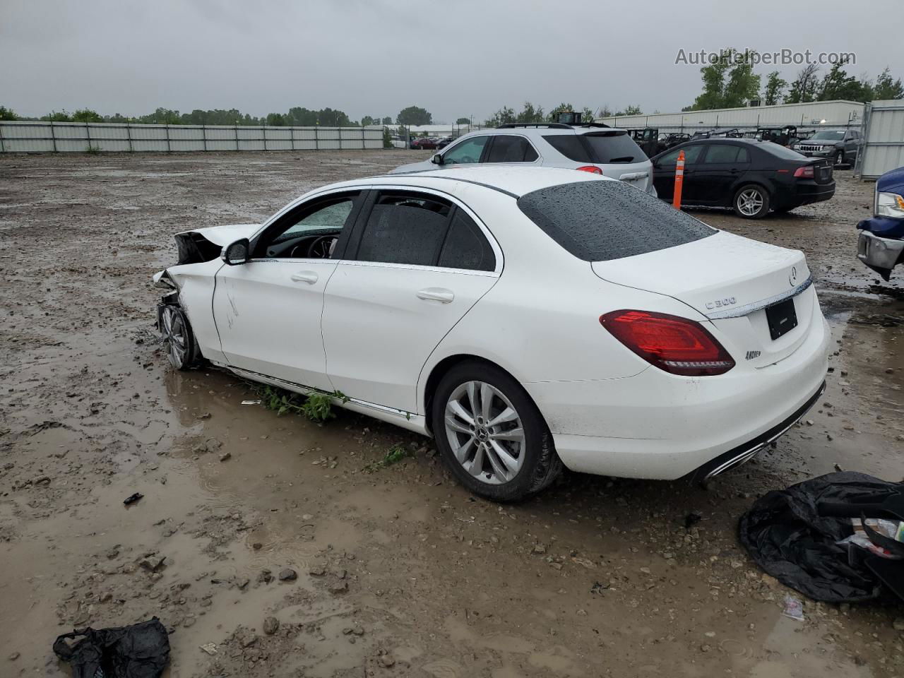 2019 Mercedes-benz C 300 White vin: 55SWF8DBXKU315698