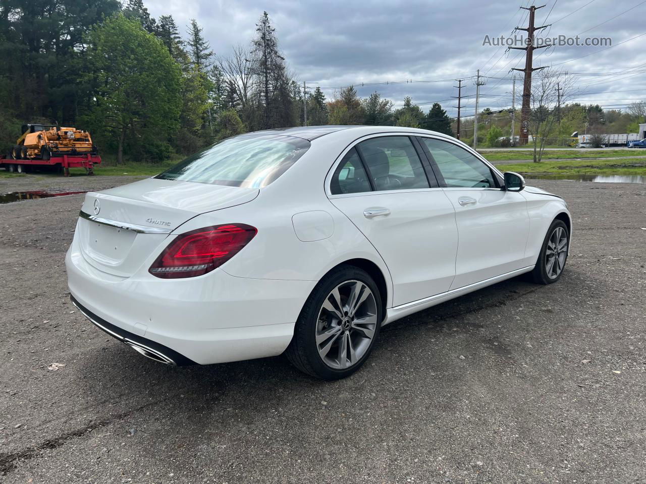 2019 Mercedes-benz C 300 4matic Белый vin: 55SWF8EB0KU301047