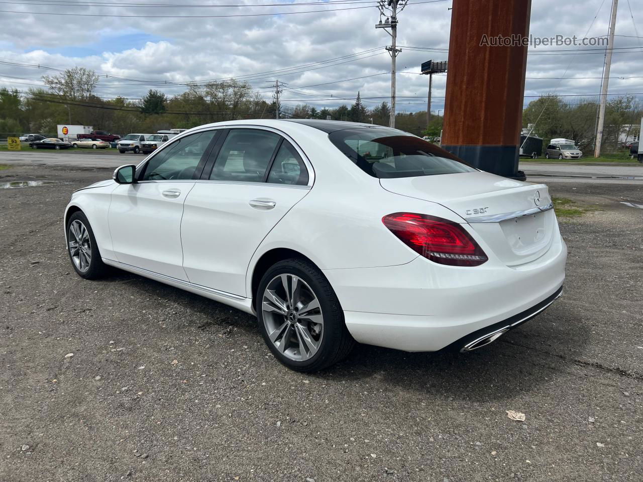 2019 Mercedes-benz C 300 4matic Белый vin: 55SWF8EB0KU301047