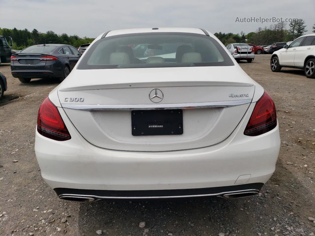 2019 Mercedes-benz C 300 4matic White vin: 55SWF8EB0KU315501