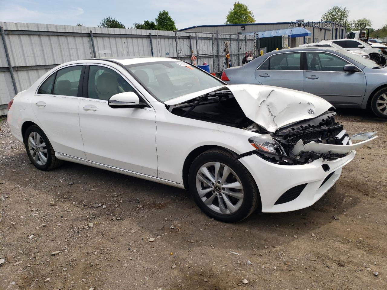 2019 Mercedes-benz C 300 4matic White vin: 55SWF8EB0KU315501