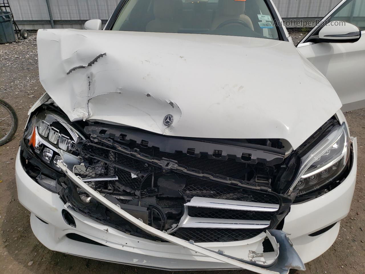 2019 Mercedes-benz C 300 4matic White vin: 55SWF8EB0KU315501