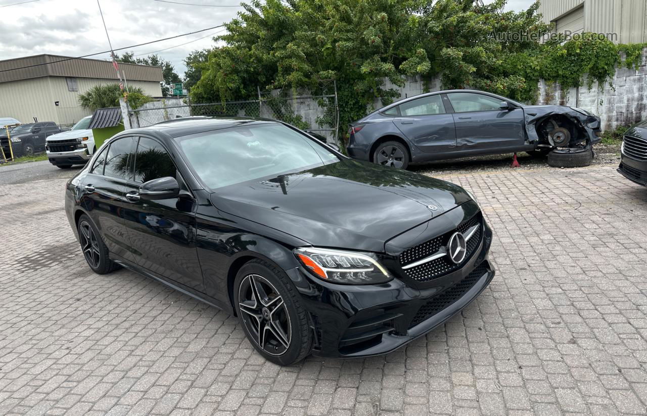 2019 Mercedes-benz C 300 4matic Black vin: 55SWF8EB0KU319189