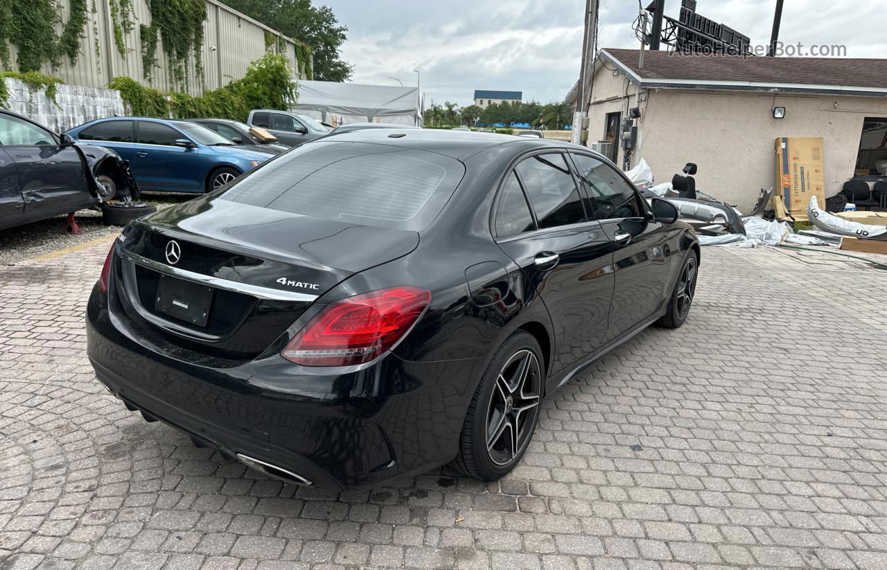 2019 Mercedes-benz C 300 4matic Black vin: 55SWF8EB0KU319189